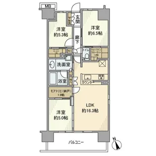 リビオシティ南砂町ステーションサイト【3階】の間取り