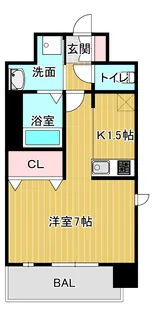 プレサンス大阪城公園ファーストシート【6階】の間取り