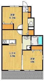 エスペランサII【1階】の間取り
