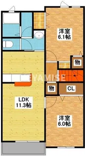 アンジュ・パークI【2階】の間取り