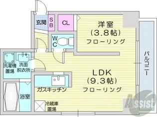 札幌レジデンス植物園【7階】の間取り