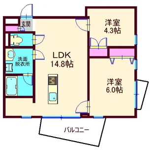 リラドエテ【2階】の間取り