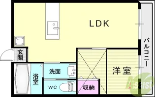 ホワイティ北鈴蘭台【2階】の間取り