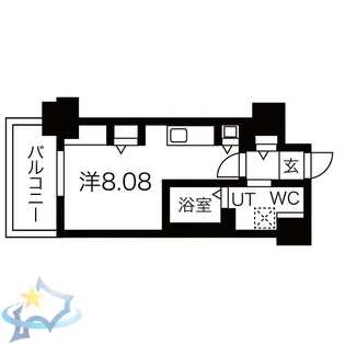 パシフィックタワー札幌【9階】の間取り