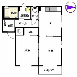 モンパルク東【2階】の間取り