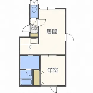 モンレーヴ篠路【2階】の間取り