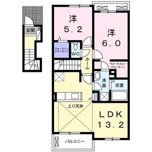 プルメリアF【2階】の間取り