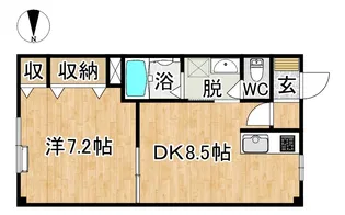 シャトーハイム篠田【2階】の間取り