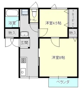 キャトルセゾン麻紀【2階】の間取り