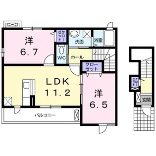 ネオ・アーバン・パレス【2階】の間取り