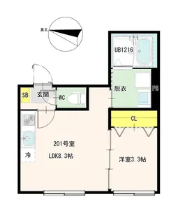 Casa Gioia 亀有【2階】の間取り