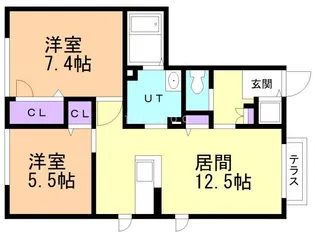 シャーメゾン奥野【1階】の間取り