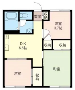 レインボーハイツ本郷台【1階】の間取り