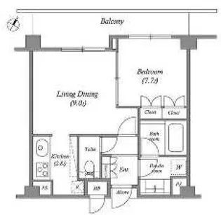 プラチナコート広尾【2階】の間取り