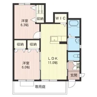 La Dolce II【1階】の間取り