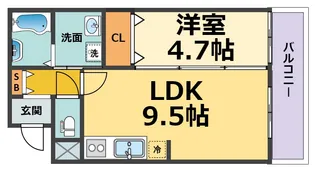 エメラルドオーシャン 西宮【3階】の間取り