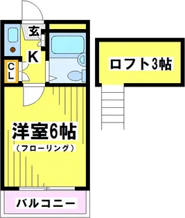 東京都府中市美好町3【アパート】の間取り