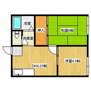 サンサリーレオタミ【1階】の間取り