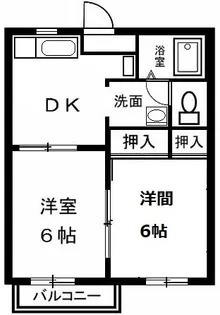 ルミエール峰B【2階】の間取り