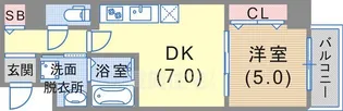 フォレ・リビエール磯辺通【4階】の間取り