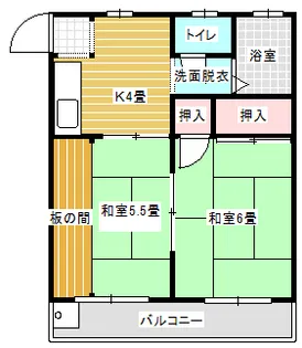 サンモールハイツ【2階】の間取り