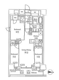 東京都墨田区横川5【マンション】の間取り