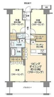神奈川県横浜市中区池袋【マンション】の間取り