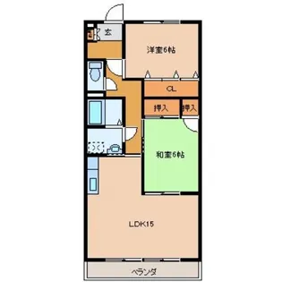 ビューハイツ【1階】の間取り