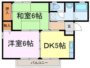 茨城県古河市駒羽根【アパート】の間取り