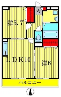 メゾンボヌール【2階】の間取り