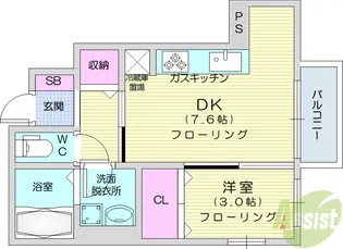 フォレスト上野山【1階】の間取り