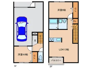 愛知県一宮市末広2【一戸建】の間取り