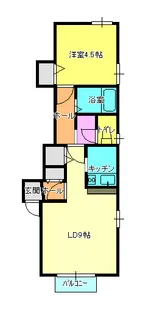ハイツ日の出【1階】の間取り