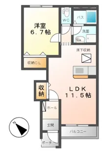 メルヴェイユ【1階】の間取り