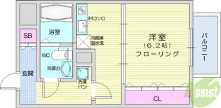 ヴィアーレ八幡3丁目【6階】の間取り