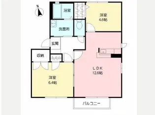 バリュージュたかき B棟【2階】の間取り