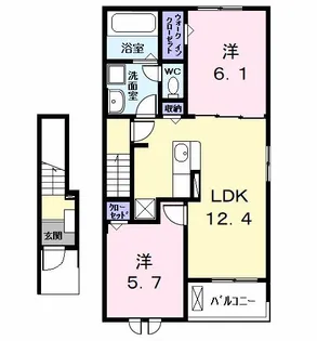 愛知県名古屋市港区東茶屋2【アパート】の間取り