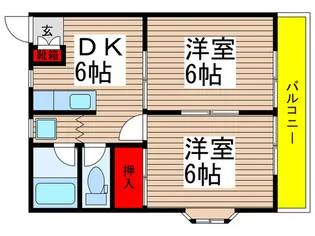 CITY HOUSE北方【2階】の間取り