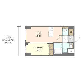 東京都板橋区高島平9【マンション】の間取り