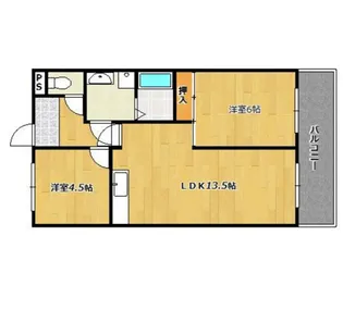 コスモグレイスI【4階】の間取り