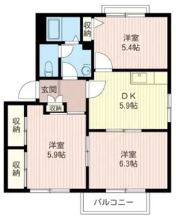 パークサイドディアスII【2階】の間取り