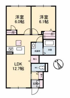 カーサ フェリーチェ【1階】の間取り