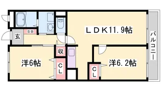 サンカルティエ【3階】の間取り