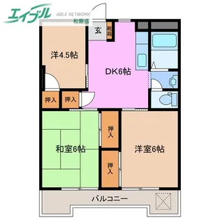 ジュピターマンション大津II【3階】の間取り
