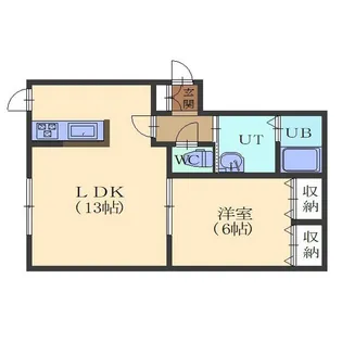 1LDKの間取り画像