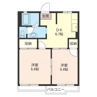 コーポナガシマ【2階】の間取り