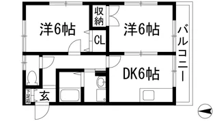 グレース仁川3【2階】の間取り