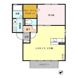 1LDKの間取り画像