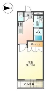 パラシオン平塚【5階】の間取り
