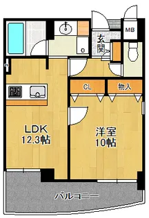 エクセラン夙川【5階】の間取り
